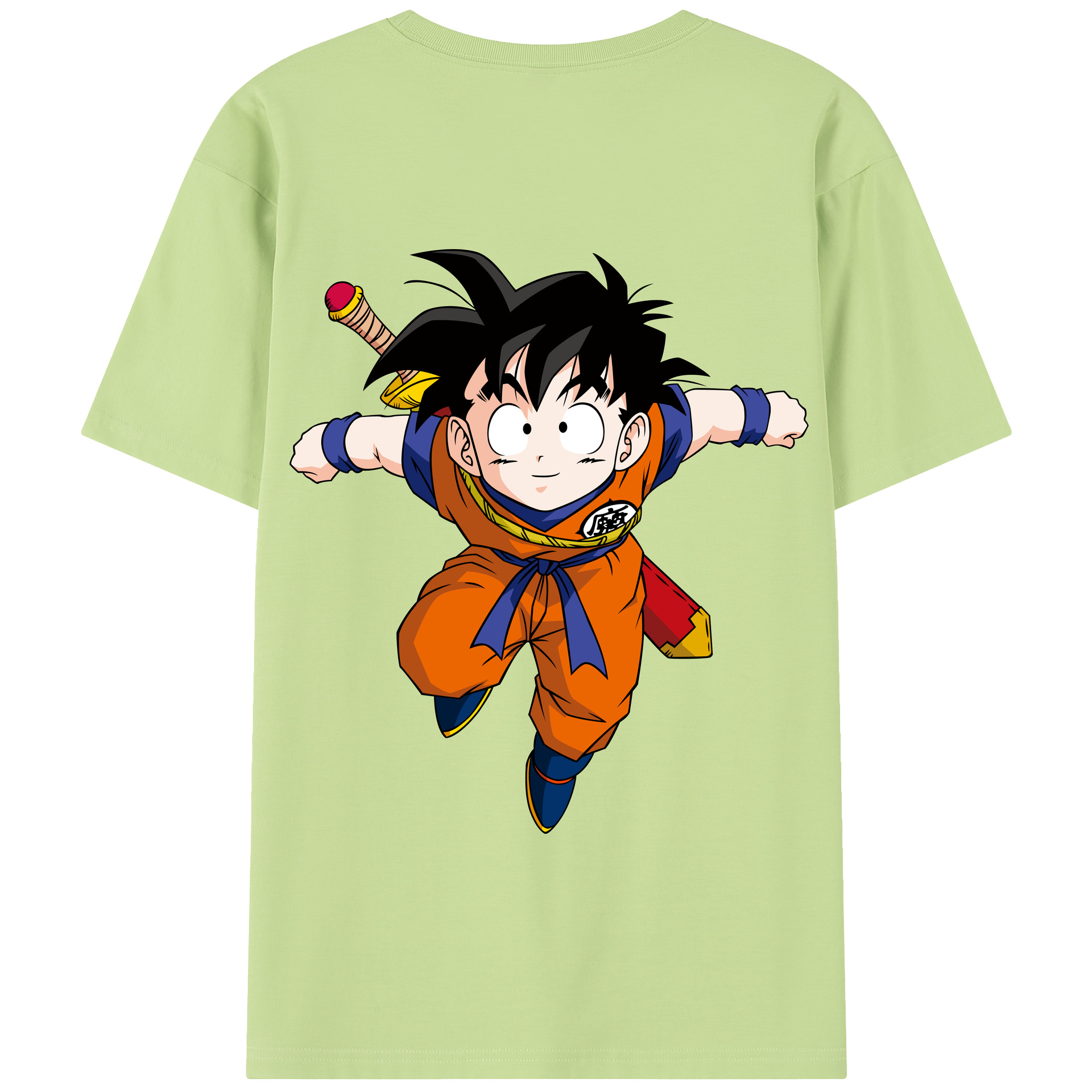 （画像用） ドラゴンボール 孫悟空（そん ごくう）Son Goku カカロット DRAGON BALL Kakarotto 綿100％半袖Tシャツ（背面プリント）